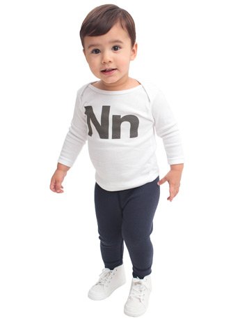 American Apparel Infant Baby Thermal Legging -blue