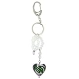 Murano Glass Pink Heart Keychain