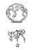 Sterling Silver Ring - Hearts, Stars, and Moons, Dangling-Style, 14mm x 3mm (Sizes 5-9)