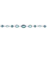 Boma Blue Topaz Multi Shaped Sterling Silver Link Bracelet