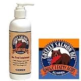 Grizzly Salmon Oil All-Natural Cat Food Supplement in Pump-Bottle Dispenser, 4 Ounces