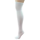 White Over The Knee Knitted Socks