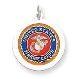 Sterling Silver US Marine Corps Disc