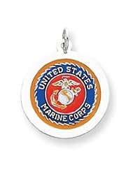 Sterling Silver US Marine Corps Disc