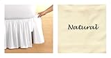 IMAGE OF Detachable Bedskirt Dust Ruffle Twin Size 21'' drop Natural