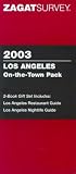 Zagatsurvey 2003 Los Angeles: On-The-Town Pack (Zagat Survey: Los Angeles Restaurants & Los Angeles Nightlife)