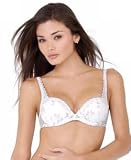 OnGossamer Chantilly Lace Push-Up Bra Moonglow 36B