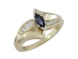 Daija - size 13.25 14K Gold Sapphire & Diamond Ring - B0002HGSMU