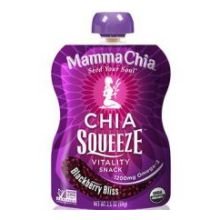 Mamma Chia Blackberry Bliss Chia Squeeze, 3.5 Ounce -- 16 per case.