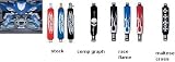 Schampa Dirtskins Stock Shock Covers - Black/Race Flame Graphic DS35-1E