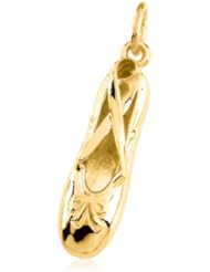 Ballerina Slipper Charm in 14 Karat Yellow Gold