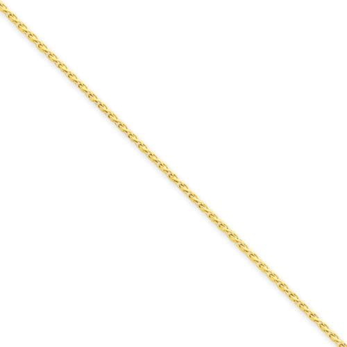 14k Yellow Gold D/C Wheat Chain Necklace Length:20.00 Inches 1.50mm Wide Weight: 4.95 Grams