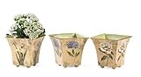 Outdoor Living : Nested Rose Tin Pots