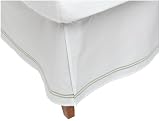 Pinzon Hotel Satin Stitch 400-Thread-Count Sateen King Bed Skirt, Sage