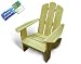 Lohasrus Kids Patio Chair 15004 - Non-toxic Clear Stained Fir, for ages 2 to 5, Free Drawing Book, 30% off
