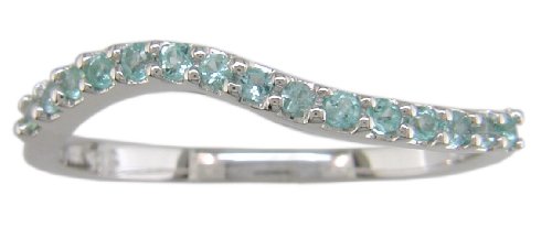 14KW Paraiba Tourmaline Wave Stacking Band