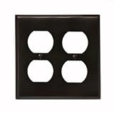 Oil Rubbed Bronze 2 Gang Duplex Outlet Switch Plate