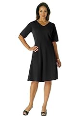 Plus Size V-neck Fit-and-Flare Jacquard   Dress With a Bow(s)