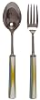 Decorative Salad Server Set with Colorful Resin Handles