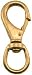 Heavy-Duty Brass 3-3/4 Swivel Eye Auto Snap Hook