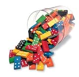 LEARNING RESOURCES DOMINOES DOUBLE-SIX COLOR BUCKET6 SETS 168 TOTAL