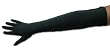 Super Long Matte Satin Opera Length Shirred Gloves Assorted Colors