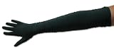 Super Long Matte Satin Opera Length Shirred Gloves Assorted Colors