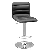 Tabouret de bar design - chrom&eacute; noir - M-90074-B