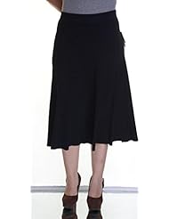 Apparel: Alfani Pull-on Knit Midi Skirt Black Size XL