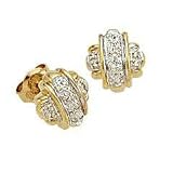 Diamond Earrings in 14K Yellow Gold