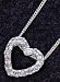 Necklace - Sterling Silver Cubic Zirconia Heart Pendant w/Chain