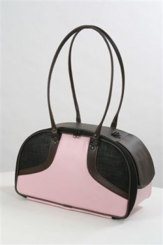 Bali 2 Bag Pink with Brown Trim Small