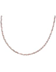 Sterling Silver and Rose Diamond Cut Necklace