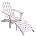 Adirondack Chair and Ottoman in White