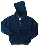 JERZEES - Youth Full Zip Hooded SweatshirtTrue Navy-S