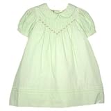 Cotton Poplin Float Dress with Rosette Embroidery and Bloomers by Petit Ami Gold (3M ,9M)