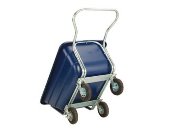 Jumbo Slim 4 Wheel Dump Cart 11.5 cu. ft. Pneumatic Swivel Wheels (Blue Tub)