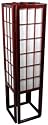 On Sale Floor Lamp Best Value - 45" Japanese Wood & Paper Shoji Lantern - Cherry Rosewood