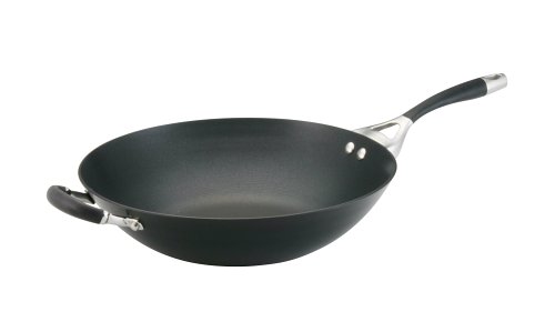 Circulon Elite Hard-Anodized Aluminum 14-Inch Nonstick Open Stir-Fry Pan