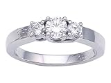 0.60 cts Round Diamonds Engagement Ring - Platinum, 14kt White or Yellow Gold
