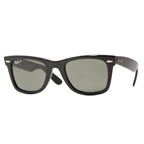 RAY BAN 2140 ORIGINAL WAYFARER 901/58 BLACK POLARIZED PLASTIC SUNGLASSES.