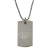 Sunderland FC. Stainless Steel Engraved Crest Dog Tag and Chain