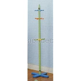 <b>Children's Green Crayon Style Wooden Coat Rack Stand</b>
