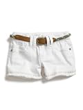 GUESS Kids Girls White Denim Shorts with Belt