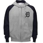 Majestic Detroit Tigers Ash Classic Full Zip Hoody Sweatshirt $54.95
