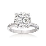 4.01 Carat Certified Diamond Solitaire Ring In Platinum. Size 6.5
