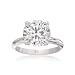 4.01 Carat Certified Diamond Solitaire Ring In Platinum. Size 6.5