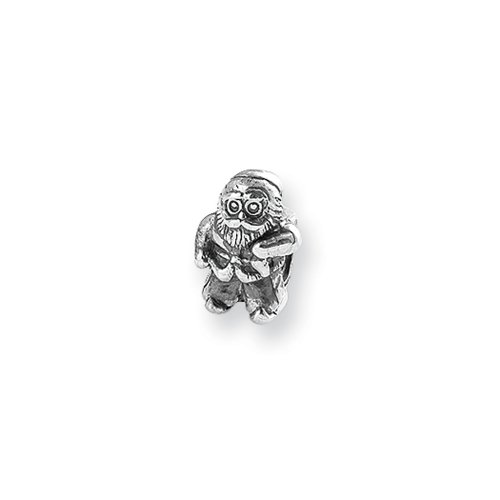 Santa Claus Charm in Silver for 3mm Charm Bracelets
