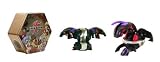 Bakugan Bakutin collector's tin with Metal Black Hydranoid and Metal Black Dragonoid