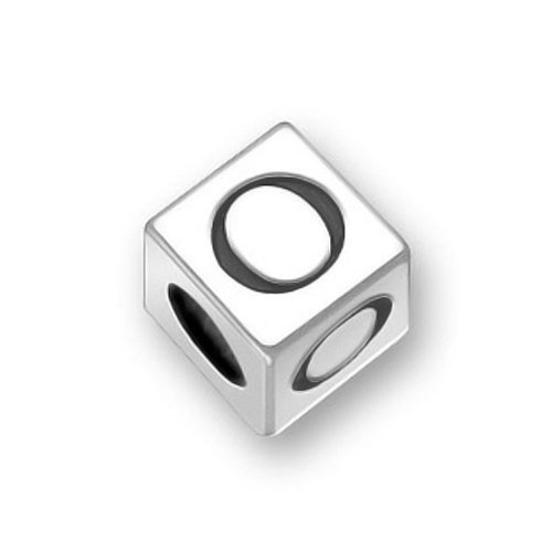 Bling Jewelry 925 Sterling Silver Block Letter O Chamilia Pandora Troll Bead Compatible Charm